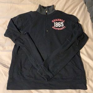 Black quarter zip Cornell sweatshirt